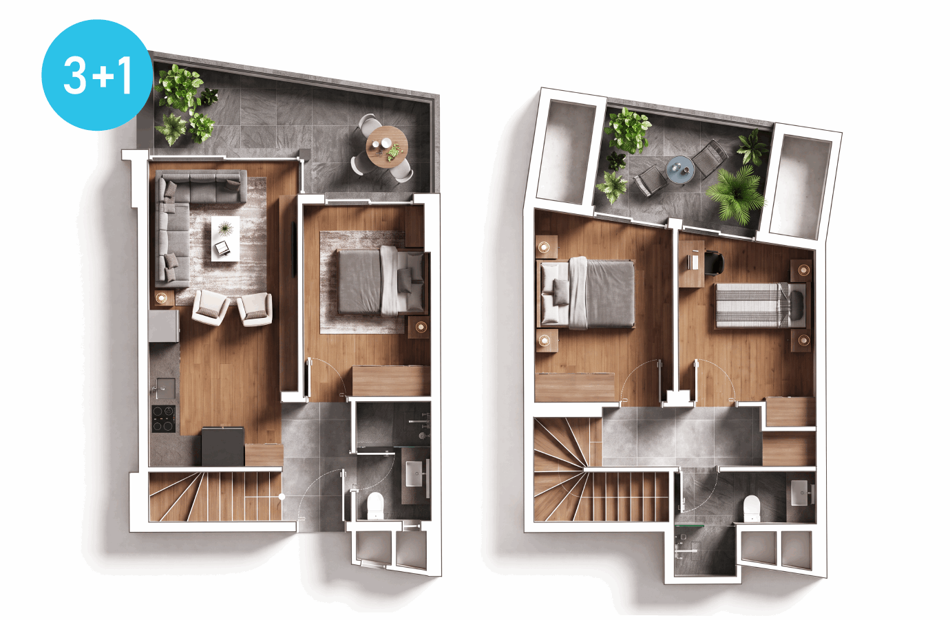 Silva Mare 3+1 · 94 m² daire planı