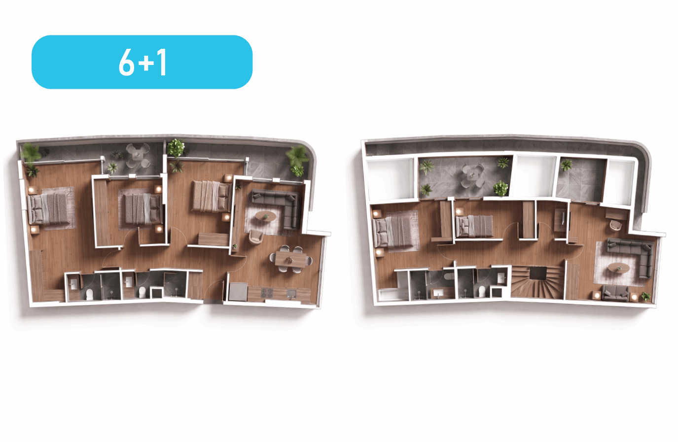 Silva Mare 6+1 · 193 m² daire planı