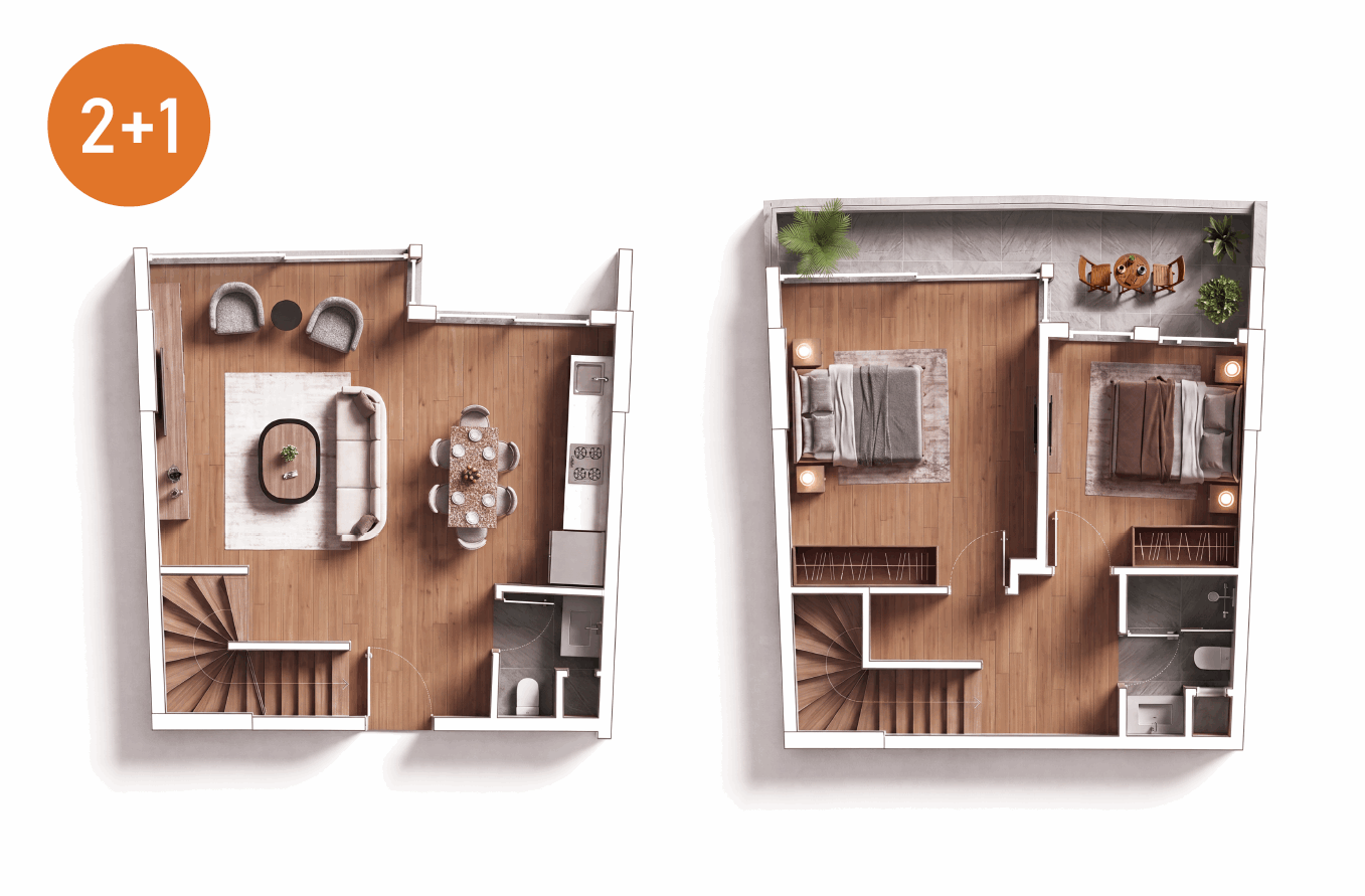 Silva Mare 2+1 · 92 m² daire planı
