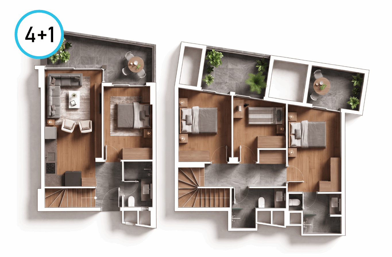 Silva Mare 4+1 · 94 m² daire planı