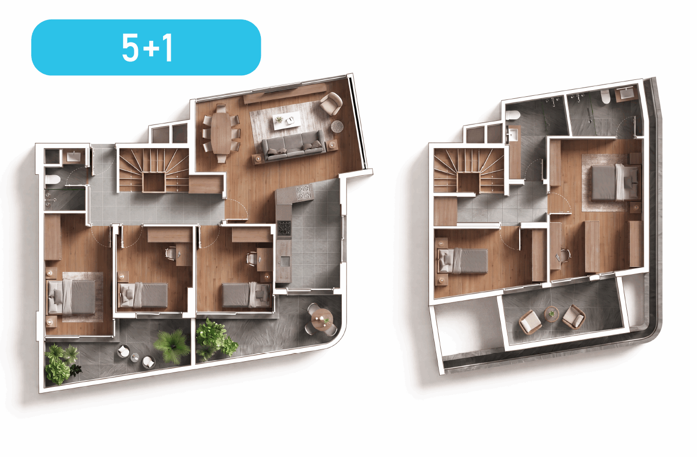 Silva Mare 5+1 · 178 m² daire planı
